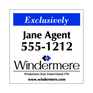 24”x 24” Yard Sign , Wood, 2 sided, personalized with 2 Lines of Agent Information