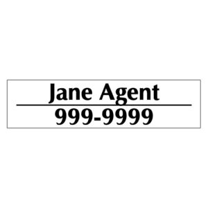 6”x 24”  Wood, 2 sided, Personalized Rider with Agent Information